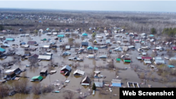 Затопленный Уральск в Казахстане