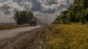 A Ukrainian armoured military vehicle drives on a road towards the border with Russia, in the Sumy region of Ukraine, on August 14, 2024.