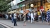 Almaty, Kazakhstan - People queue outside a pharmacy amid the outbreak of the coronavirus disease (COVID-19)