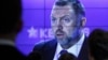 Russia -- Rusal President Oleg Deripaska (on the screen) speaks at the 2016 Krasnoyarsk Economic Forum titled "Key Components of Strategy-2030"